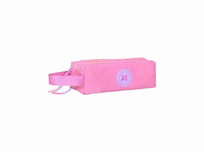 Estojo Marshmallow Puffy Rosa 7X22X8Cm