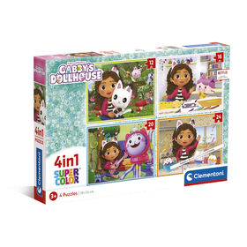 Clementoni - Puzzle Progressivo Gabby's Dollhouse 4 Em 1