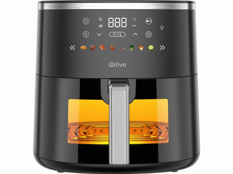 Fritadeira Sem Óleo Qilive Q.5413 Digital 5.7 l 1750W Com Janela E 8 Programas