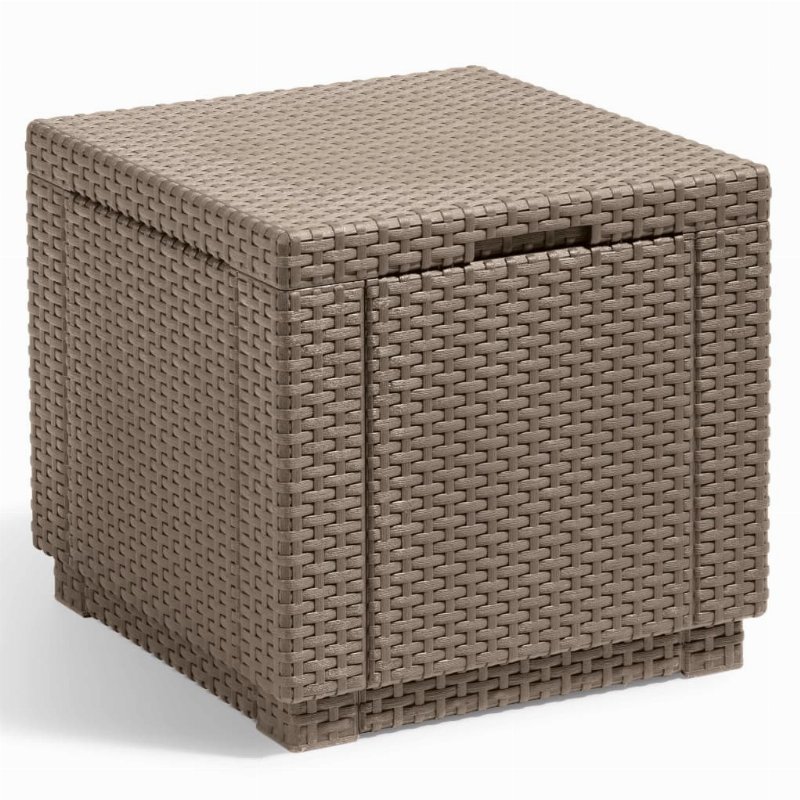 Keter Pufe De Arrumação Em Forma De Cubo Cor Cappuccino 228749 - Marrom