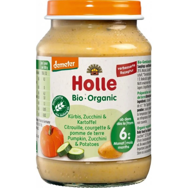 Holle Puré Batata Abób Curget 6M Boião 190 g