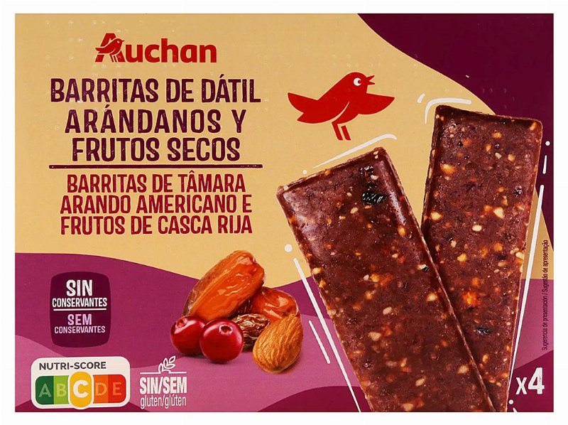 Barras De Tamara Auchan Com Arando E Frutos Secos 120 g