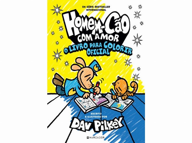 Livro Homem-Cão Com Amor: P/ Colorir De Dav Pilkey