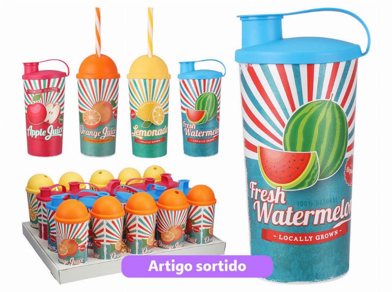 Copo Tampa 470 ml Modelos Sortidos