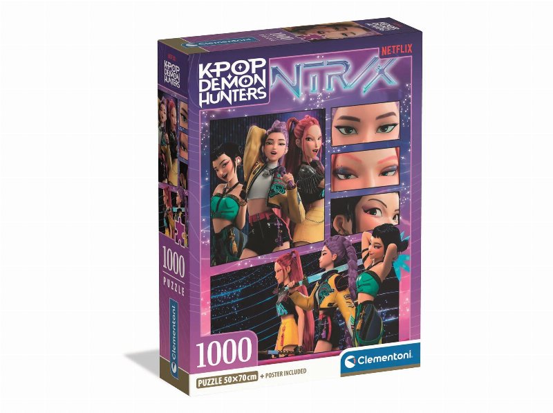 Puzzle Demon Hunters Clementoni K-Pop 1000 Peças