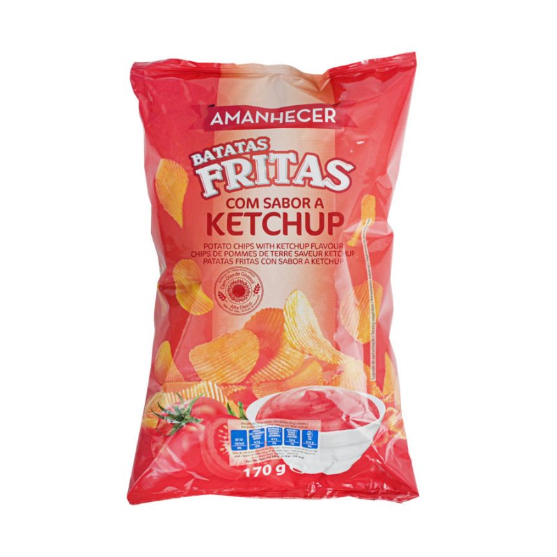 Batata Frita Ondulada De Ketchup 170 g Amanhecer