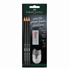 Conjunto Lápis Grafite Hb, Borracha E Afia Faber-Castell 5 Un