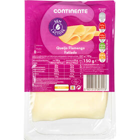 Queijo Flamengo Sem Lactose Fatiado Continente 150 gr