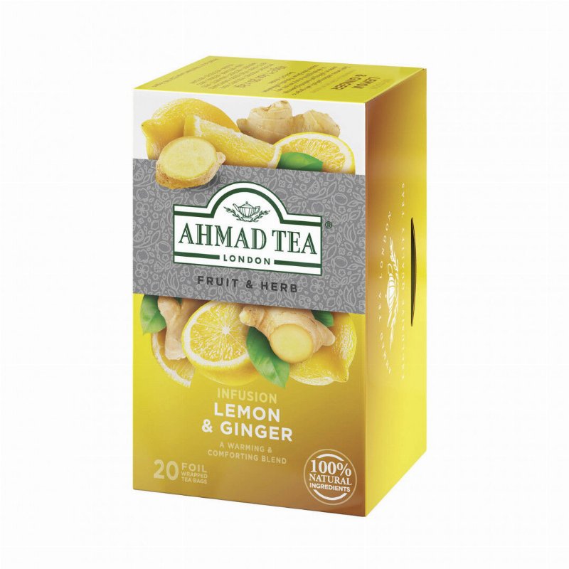 Infusão Limão E Gengibre Ahmad Tea 20Un