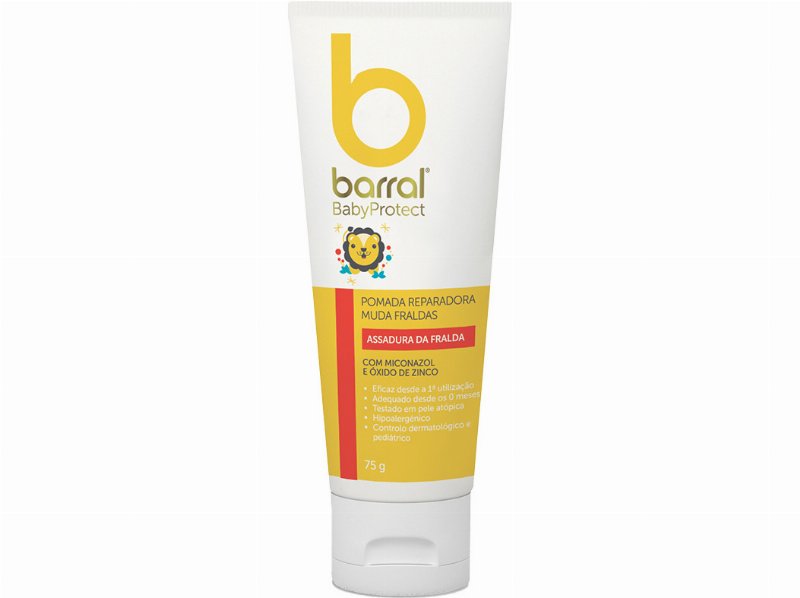 Creme Muda Fralda Barral Com Miconazol Babyprotect 75 g