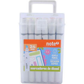 Conjunto De 24 Marcadores De Álcool Com Ponta Dupla Pastel Note!