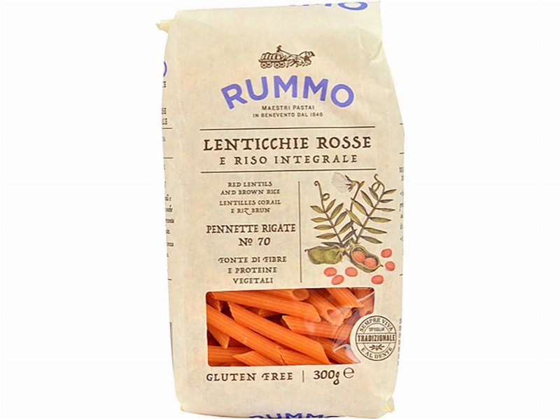 Massa Rummo Pennette Rigate Lentilha Vermelha 300 g