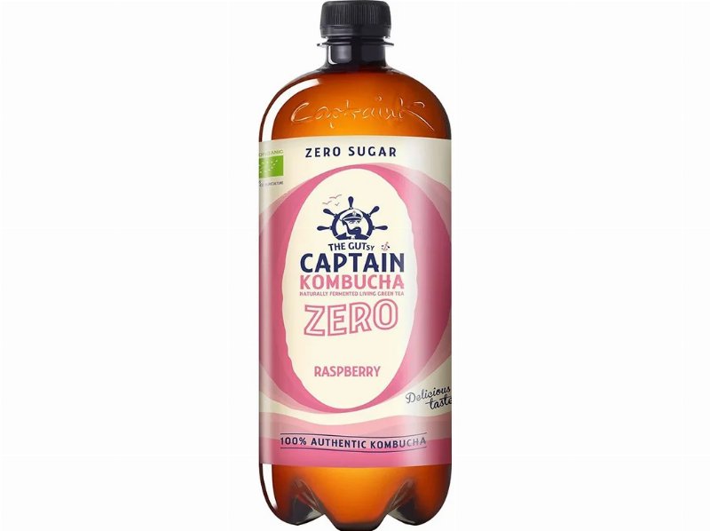 Kombucha The Gutsy Captain Framboesa 0%Açúcares Bio 1 l