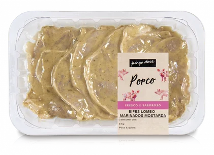 Bifes Do Lombo De Porco Marinados Com Mostarda Pingo Doce 0.4Kg
