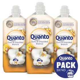 Amaciador Roupa Concentrado Ouro E Orquídea Branca Quanto 3 X 74 Doses