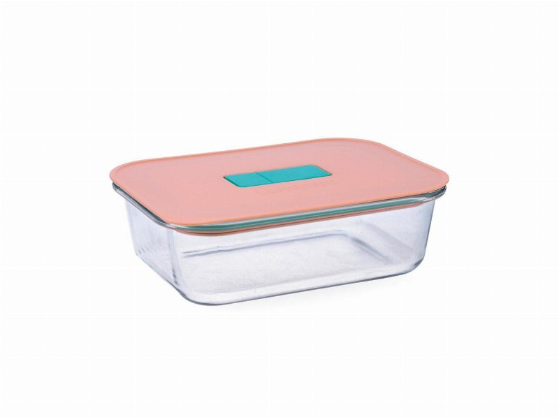 Caixa Hermética Lumimarc Transparente Com Tampa Coral 104 cl