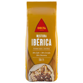 Bebida Cereais Cevada E Chicória Com Café Mistura Ibérica Torrada Moída Delta 220 gr