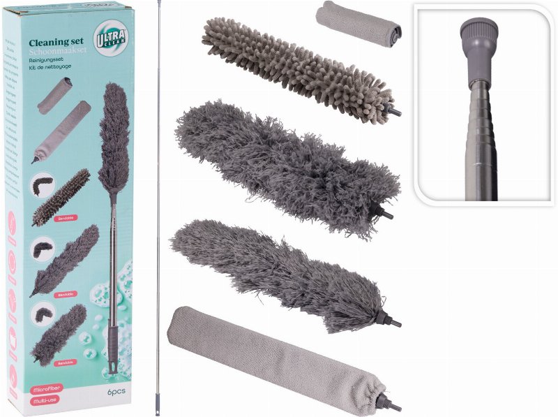 Conjunto De Limpeza Extensivel 6 Peças