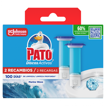 Blocos Sanitários Discos Ativos Recargas Marinho Pato 2Un