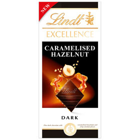 Tablete De Chocolate Negro Excellence Caramelo Com Sal Lindt 100 gr
