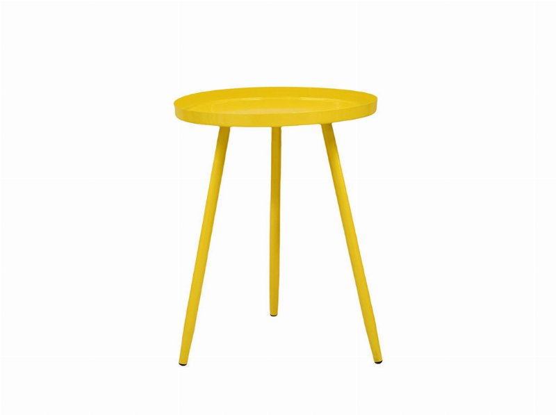 Mesa De Apoio Metal Actuel Amarelo 40X45Cm
