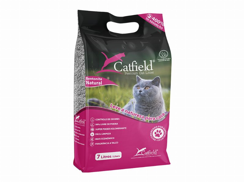 Areia Para Gato Catfield Aroma Talco 7 l