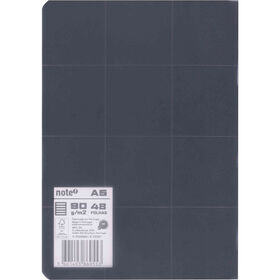 Caderno Agrafado Flexível A5 Pautado Preto Pure Leccit Note!