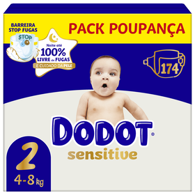 Fraldas Sensitive 4-8 kg T2 Dodot 174 Un