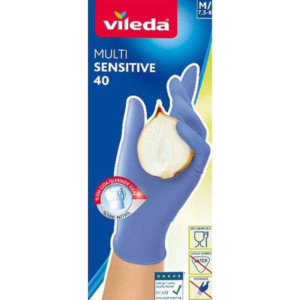 Luvas Multi Sensitive Descartáveis Médias/Grandes 40 unidades