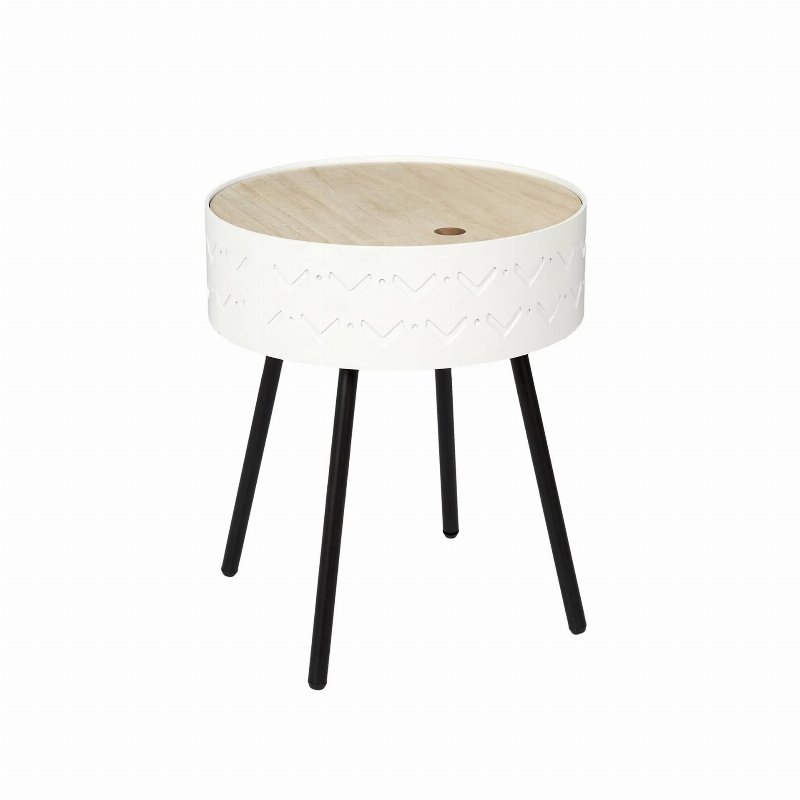 Hkh Mesa De Apoio Com Arrumação Branco Eugenie