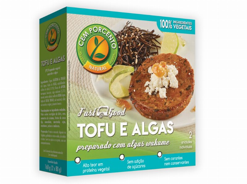 Hamburguer Cem Porcento Tofu Com Algas 150 g