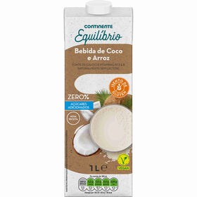 Bebida Vegetal De Arroz E Coco Sem Açúcar Continente Equilíbrio 1 Lt