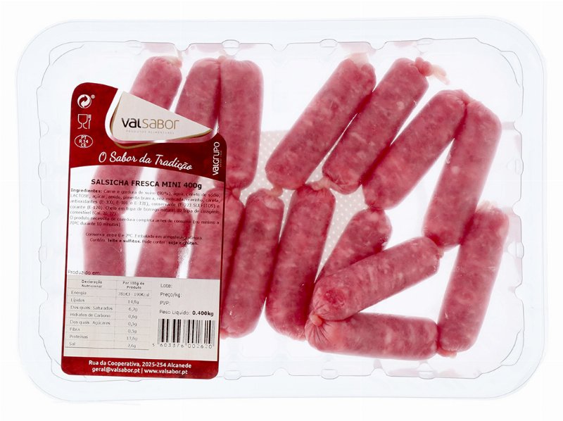 Mini Salsicha Fresca De Porco 400 gr