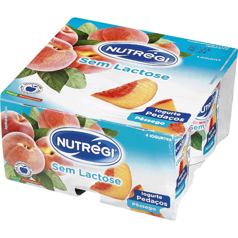Iogurte Com Pedaços De Pêssego Sem Lactose Pack 4 120 g