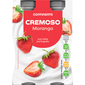 Iogurte Líquido Cremoso Morango Continente 640 gr (4 Un)
