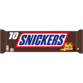Snack De Chocolate Com Amendoim E Caramelo Snickers 10 X 50 gr