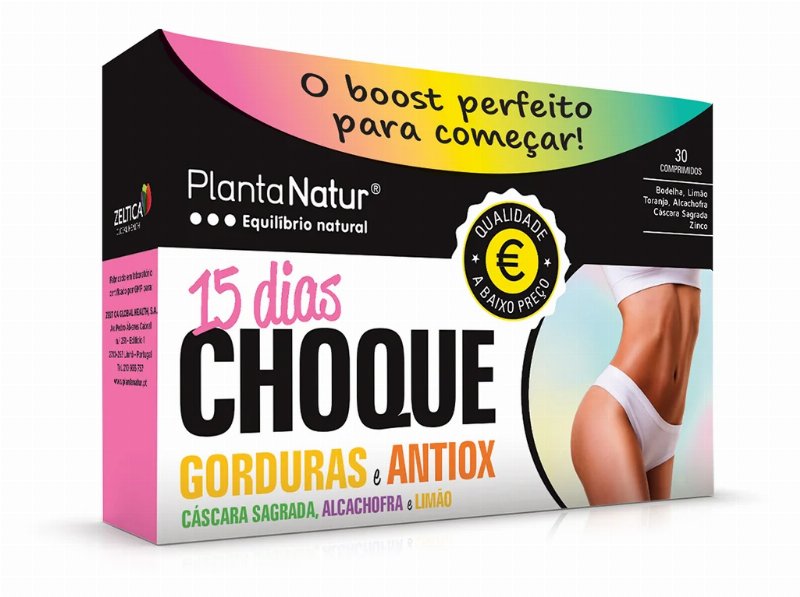 Suplemento Plantanatur Choque 15 Dias 30 Comp
