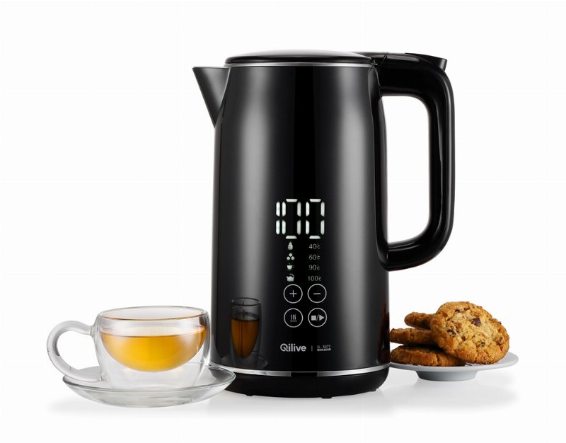Jarro Elétrico Digital Qilive Q.5377 Preto 1.7 l