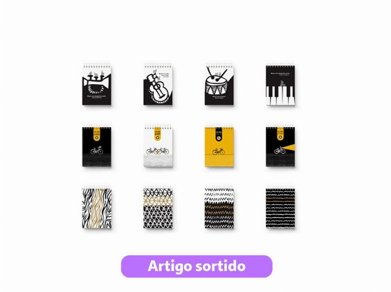 Bloco De Notas A7 Espiral Makenotes 60 Folhas Modelos Sortidos