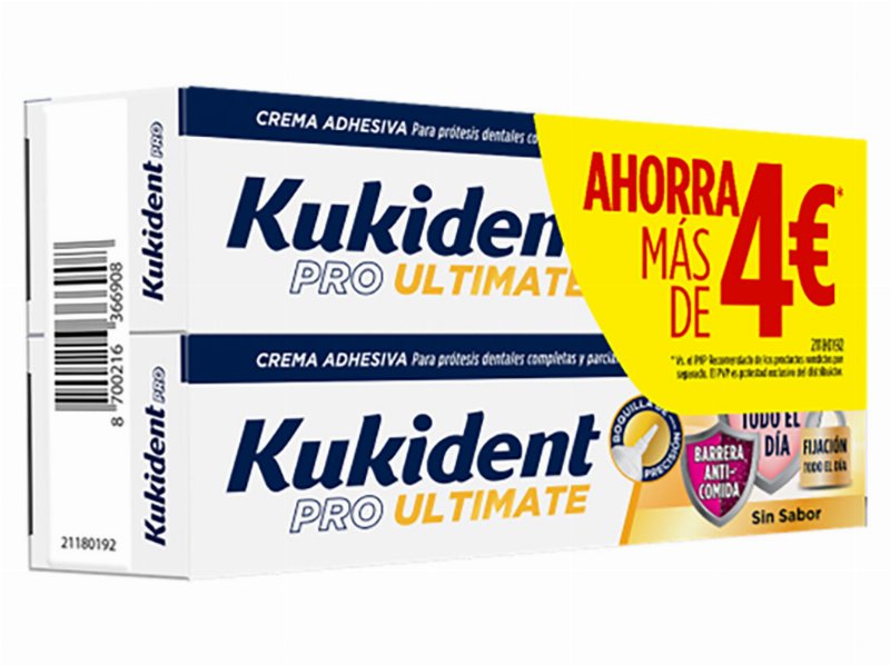 Creme Adesivo Kukident Pro Ultimate Sem Sabor 2X40 g