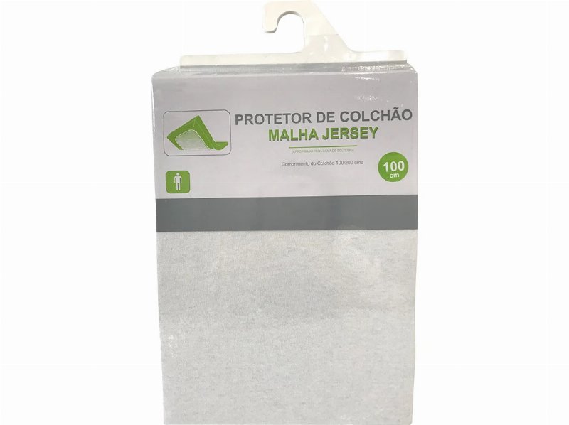 Protetor De Colchão Jersey 100% Algodão 100X200X25Cm