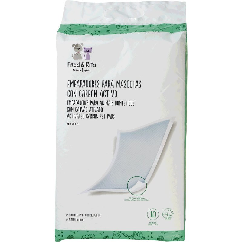 Resguardos Empapadores Para Animais Domésticos Com Carvão Ativado 60X90Cm 10 unidades