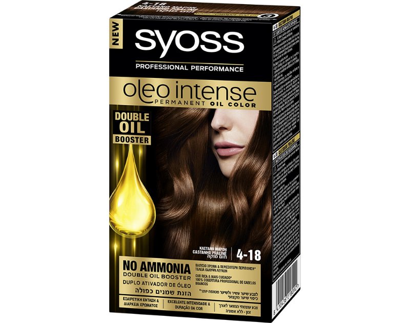 Coloração Syoss Óleo Intense 4-18 Castanho Praline