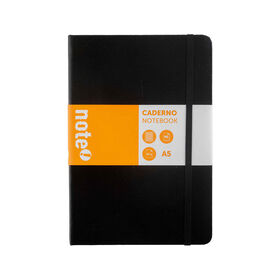 Caderno Agrafado Com Elástico A5 Quadriculado Note!