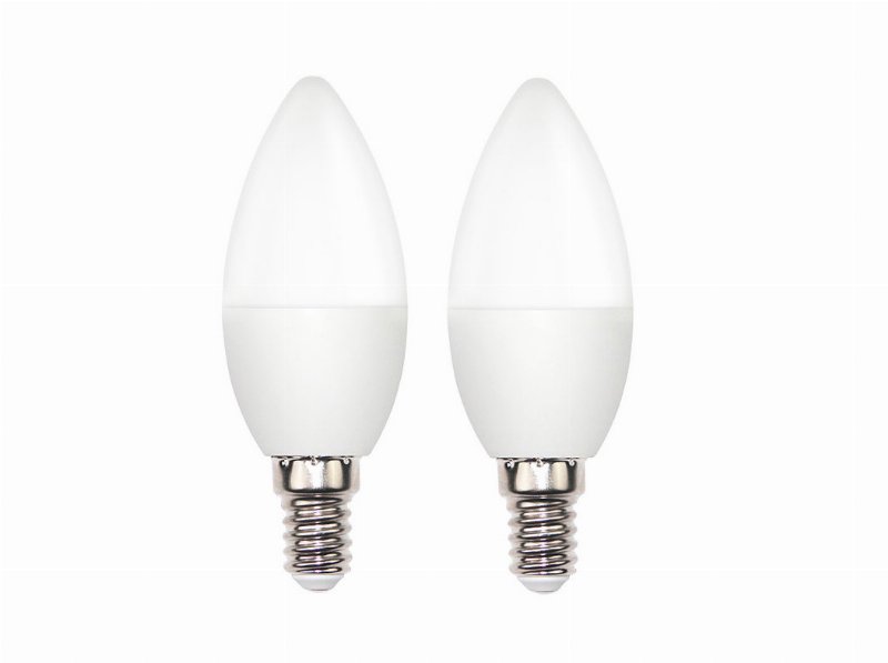 Lâmpada Vela Led Polegar E14 40Weq Luz Branca 2 Unidades