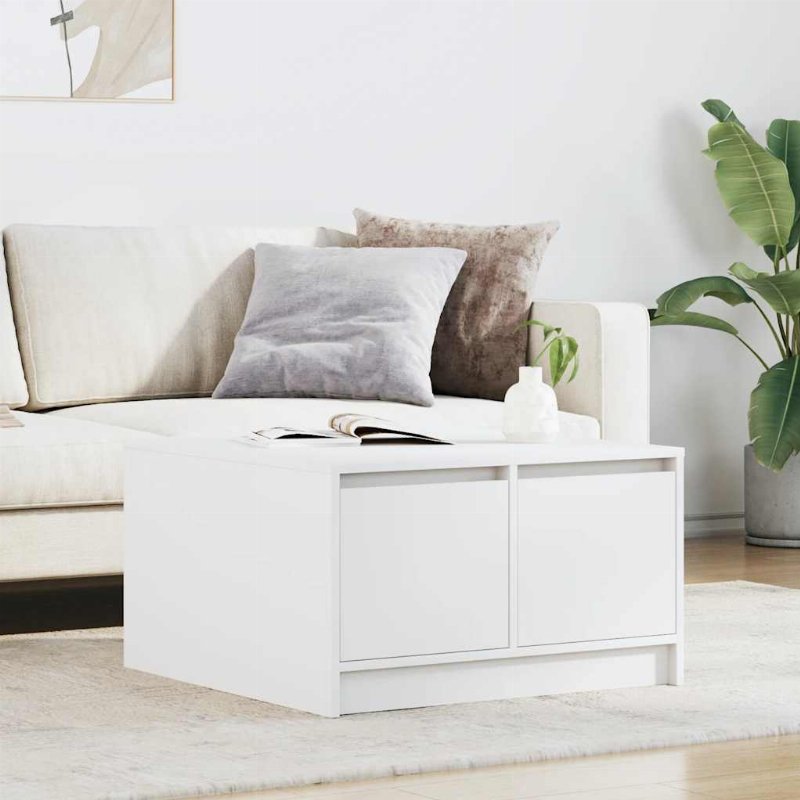 Hkh Mesa De Centro Com Gavetas - Branco