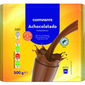 Bebida De Chocolate Solúvel Sem Glúten Continente 500 gr