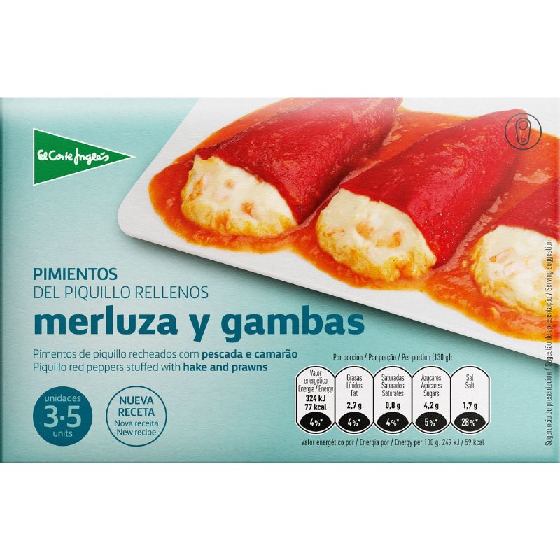 Pimentos De Piquillo Recheados De Pescada E Camarões 260 g