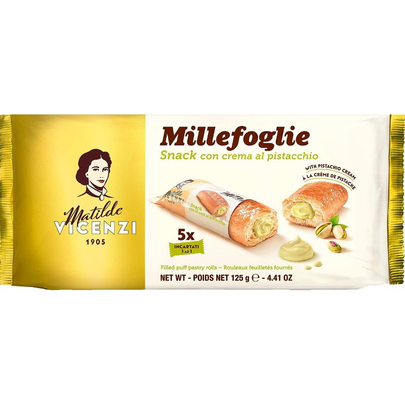Biscoitos Millfogue Recheado De Pistacho 125 g