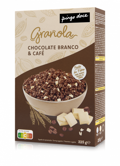 Granola Chocolate Branco E Café Pingo Doce 0.325Kg